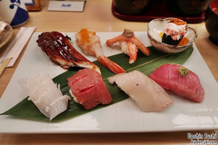 โดนใจไปญี่ปุ่น >> Uoshin Sushi ซูชิหน้าล้น อร่อยเต็มคำ ราคาไม่แรงมากย่าน Umeda, Osaka